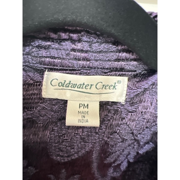 Coldwater Creek Purple Embroidered Jacket - Size MP - Picture 5 of 5